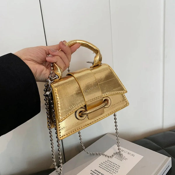 Femmes sac argent Chic sac à bandoulière de luxe concepteur petit sac à bandoulière mode or Mini porte-monnaie sac à main pour femme