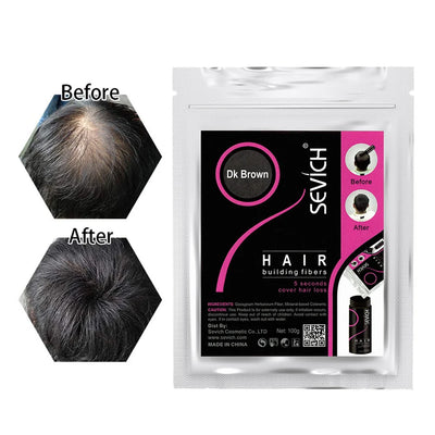 Sevich 100g Fibers capillaires 10 couleurs kératine fibre de renforcement des cheveux poudre croissance instantanée fibre recharge 50g produit de soin des cheveux