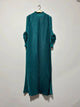 Robe musulmane plissée à fleurs pour femmes, Abaya de Dubaï, Kaftan modeste, Broderie froncée, Robe décontractée, Longueur au sol, Couleur unie, Eid