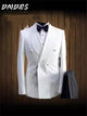 Ensemble de costume classique de couleur unie pour hommes, pour robe de mariée, veste élégante à simple boutonnage, pantalon pour hommes d'affaires, robes pour garçons d'honneur