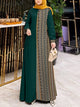 ZANZEA-Robe Maxi à Manches sulfpour Femme, Hijab, Col Rond, Musulmane, Islamique, Patchwork, Éducatif, Décontracté, Abaya