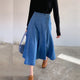 Jupe en jean taille haute pour femme, robe longue pour étudiant, style coréen, coupe adt, jupe mi-longue, printemps, automne