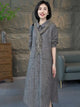 Robe décontractée avancée pour femmes, nouvelle Collection d'automne, manches longues, tempérament ample, chemise rayée