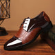 Chaussures provoqué en cuir décontractées pour hommes, chaussures formelles, chaussures trempées, noir, marron, anglais, luxe, bureau, fête, élégant