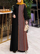 ZANZEA-Robe Maxi à Manches sulfpour Femme, Hijab, Col Rond, Musulmane, Islamique, Patchwork, Éducatif, Décontracté, Abaya