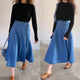 Jupe en jean taille haute pour femme, robe longue pour étudiant, style coréen, coupe adt, jupe mi-longue, printemps, automne