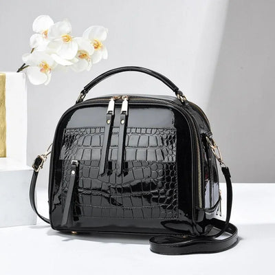 Sac à main en cuir brillant pour femme, sacs à bandoulière polyvalents, sac initié pour femme, cuir laqué, nouvelle mode