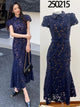 Robe midi en dentelle à fleurs d'été pour femmes, robe de plage bohème, robe de vacances à broderies florales, robes longues pour filles, robes de fête
