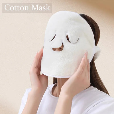 Masque à compresse humide en coton, serviette pour le visage, ouvre les soins de la peau, nettoyage des pores, compresse chaude, hydratant, outil de beauté du visage, réutilisable, 1 pièces