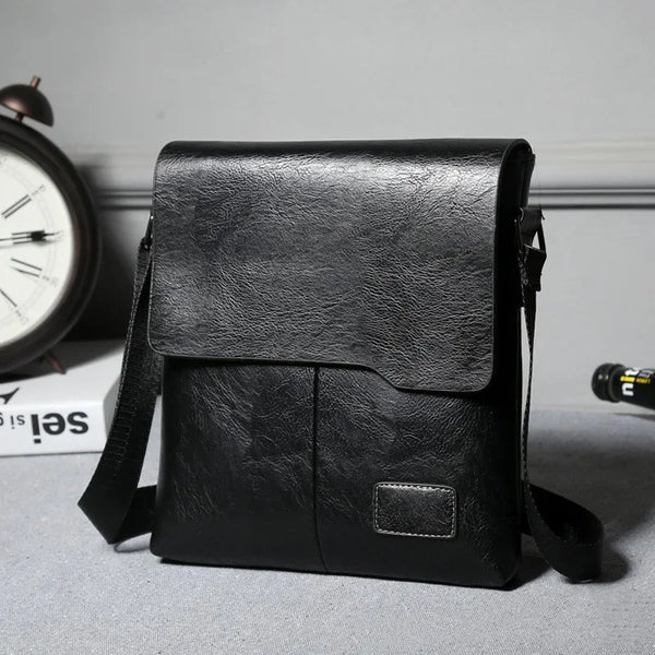 Sac à Main Vintage en Cuir PU pour Homme, Sacoche à Bandoulière Décontractée, Livraison Gratuite