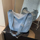 Sacs à bandoulière de grande capacité de couleur unie, sacs portables pour femmes et filles, sacoches simples, sacs en Nylon, fourre-tout
