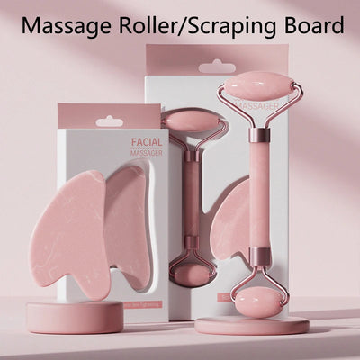 Rouleau de massage pour le visage et le cou, planche de Guasha, résine, cristal non rose, diversifier, beauté, massage à double extrémité, outils de soins de la peau