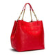 Sac fourre-tout CH avec logo en relief, intérieur spacieux, accent chaîne, poignée supérieure, idéal pour les sorties quotidiennes et les voyages de week-end