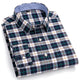 Chemises Oxford à manches longues pour hommes, 100% coton, décontracté, Plaid doux, coupe régulière, robe formelle, chemisier social, vêtements masculins S-7XL