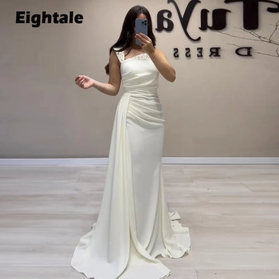 EPackage-Robe de Soirée Élégante en Forme de Sirène Arabe, Tenue de Bal Formelle Personnalisée, Perlée avec Perles, pour ixde Mariage