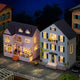 Bricolage Mini maison de poupée en bois avec meubles maison de poupée légère Casa assemblage modèle rose princesse Villa Architecture Kit jouets anniversaire