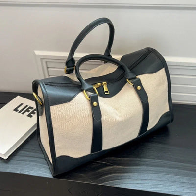 Sac à main de rangement de voyage pour femmes, sac de bagages de Fitness Vintage, sac à bandoulière simple, grand sac en Nylon et cuir PU, 2026 sacs à main