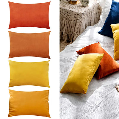 Housse de coussin en velours uni Ultra doux, 30x50cm, décoration de maison, confortable, taie d'oreiller nordique Funda Cojin