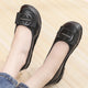 Chaussures décontractées en cuir véritable pour femmes, mocassins ronds à enfiler, chaussures de marche plates en cuir de vache, 2024