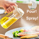 Bouteille de pulvérisation d'huile de type presse 2 en 1, 500ML, pulvérisateur d'huile de cuisine, bouteille de pulvérisation pour Barbecue en plein air, Sauce au vinaigre