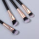 Pinceau de maquillage pour les yeux, manche en bois doux, brosse pour fard à paupières, brosse pour smuder, brosse pour détails, outil de beauté polyvalent, 4 pièces
