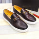 Mocassins plats faits à la main pour hommes, chaussures décontractées en cuir, chaussures de soirée formelles, bouton en métal, motif tissé, rendez-vous de luxe