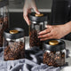 Pot de bonbons transparent pour la maison, stockage du thé, pot de grains de café, presse, pot en verre sous vide, garde au frais