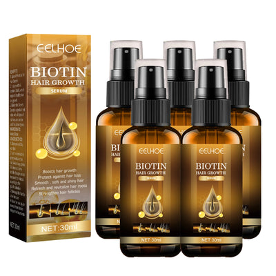 EELHOE biotine Spray capillaire pour homme femmes 30ml croissance des cheveux réparation dommages restaurer huile cuir chevelu réparation sérum Spray épaissir soin des cheveux