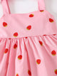 Robe d'été décontractée à imprimé fraise pour filles