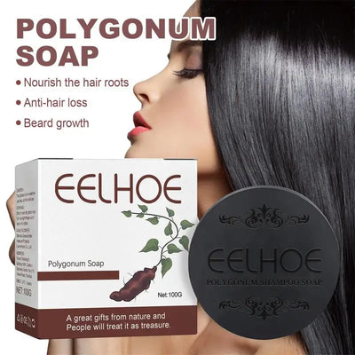 100g à base de plantes croissance des cheveux Anti perte de cheveux hydratant volumateur shampooing savon organique Polygonum cheveux assombrissant barre de savon